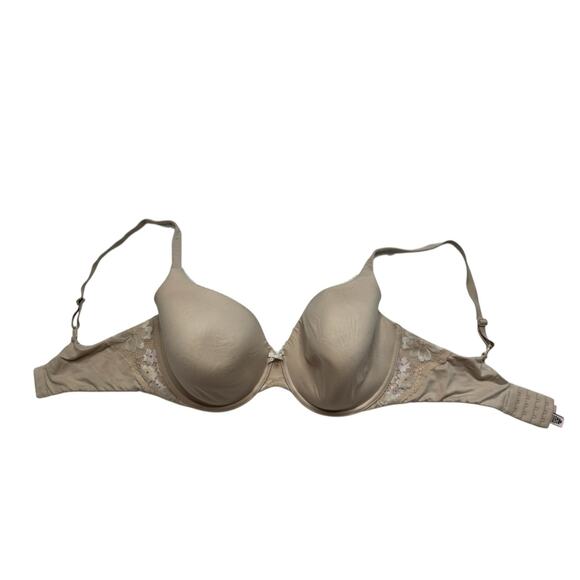 VICTORIAS SECRET Body Lined Perfect Coverage Bra in Beige Size 36DDD Lace Detail - Picture 3 of 9